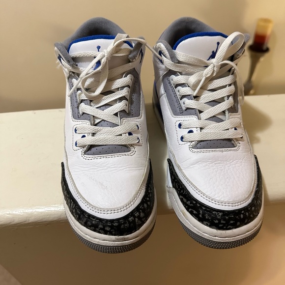 AIR JORDAN 3 RETRO 'RACER BLUE' size 7 youth used condition - Picture 1 of 7